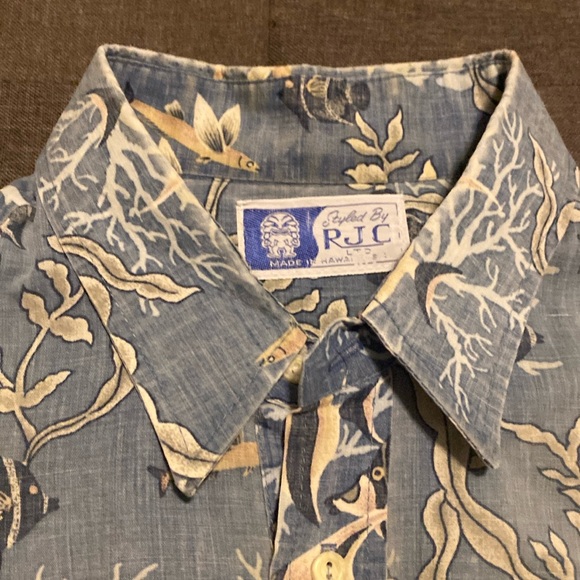 Vintage RJC Hawaiian Aloha Fish Polo Golf Shirt Mens Size X-Large Made in Hawaii - Picture 5 of 16